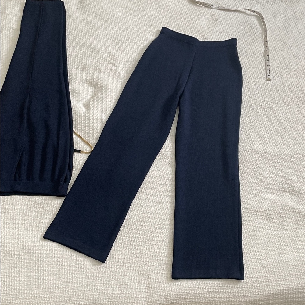 ST. JOHN knit Women's Pants midnight blue size small - Picture 12 of 15